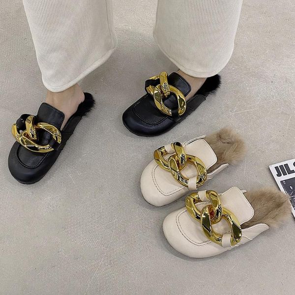 fury slippers mules shoes women flats mules mujer faux fur pelucia rubber slides chain pantoufle fourrure femme chinelos mulher, Black
fury slippers mules shoes women flats mules mujer faux fur pelucia rubber slides chain pantoufle fourrure femme chinelos mulher, Black