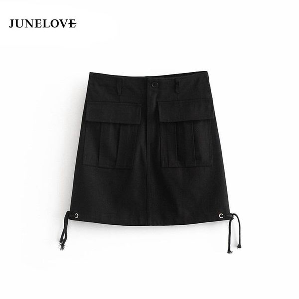 skirts junelove 2021 vintage pockets black basic mini zipper lace up streetwear ladies casual faldas mujer
skirts junelove 2021 vintage pockets black basic mini zipper lace up streetwear ladies casual faldas mujer
