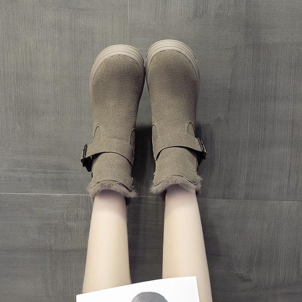 boots suede ankle platform women shoes plush thick sole winter warm metal buckle fur zapatos mujer, Black
boots suede ankle platform women shoes plush thick sole winter warm metal buckle fur zapatos mujer, Black