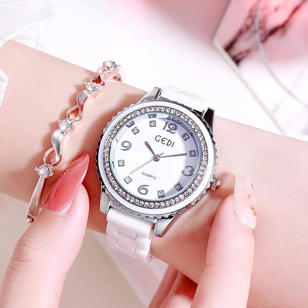 omen watches women fashion watch 2021 ceramic strap ladies quartz wrist gifts for wristwatches, Slivery;brown
omen watches women fashion watch 2021 ceramic strap ladies quartz wrist gifts for wristwatches, Slivery;brown