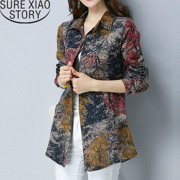 women's blouses & shirts fashion blusas mujer de moda 2021 print women blouse causal cotton female clothing long sleeve 2213 50, White
women's blouses & shirts fashion blusas mujer de moda 2021 print women blouse causal cotton female clothing long sleeve 2213 50, White