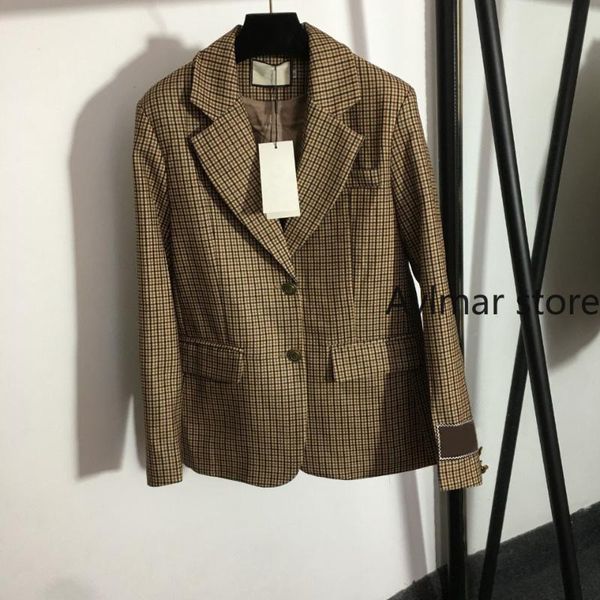 women's suits & blazers autumn and winter temperament retro plaid lapel long sleeve slim suit coat blazer women jacket, White;black
women's suits & blazers autumn and winter temperament retro plaid lapel long sleeve slim suit coat blazer women jacket, White;black