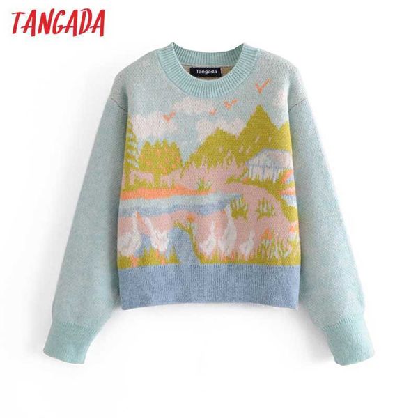 tangada women fashion funny oversized knitted sweater jumper 0 neck female pullovers chic 3h173 210609, White;black
tangada women fashion funny oversized knitted sweater jumper 0 neck female pullovers chic 3h173 210609, White;black