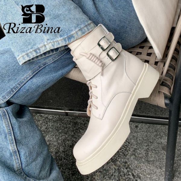 boots rizabina women ankle real leather buckle winter autumn short cool fashion shoes woman footwear size 33-40, Black
boots rizabina women ankle real leather buckle winter autumn short cool fashion shoes woman footwear size 33-40, Black