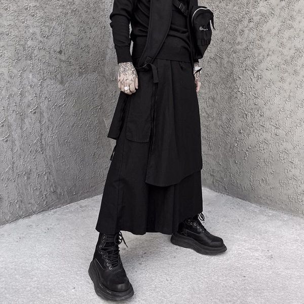 men's pants men pant skirt wide leg spring and autumn irregular personality design leisure brunet large size nine minutes, Black
men's pants men pant skirt wide leg spring and autumn irregular personality design leisure brunet large size nine minutes, Black