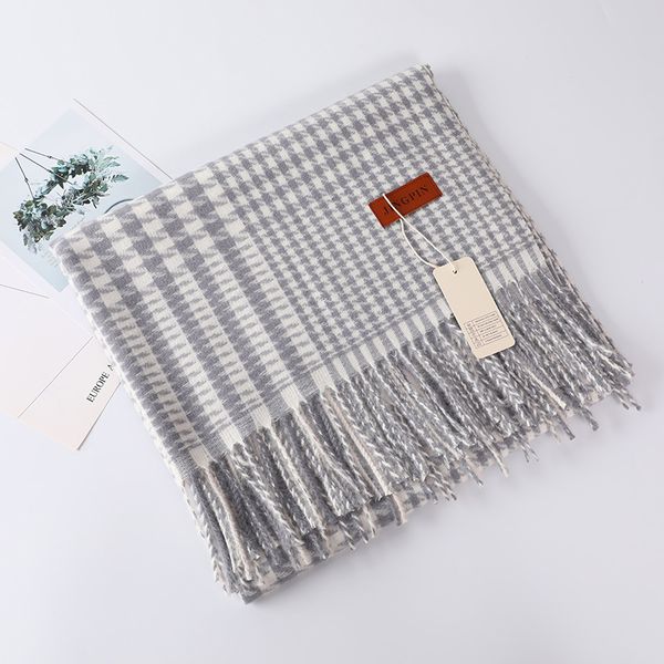 2020 new cashmere plaid scarf winter tassle fashion shawl scarf womens versatile korean style thick warm no. 6, Blue;gray
2020 new cashmere plaid scarf winter tassle fashion shawl scarf womens versatile korean style thick warm no. 6, Blue;gray