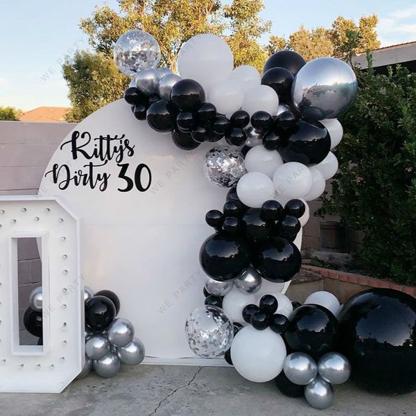 99pcs black white balloons garland chrome confetti silver balloon arch metal globo birthday baby shower wedding party decoration
99pcs black white balloons garland chrome confetti silver balloon arch metal globo birthday baby shower wedding party decoration