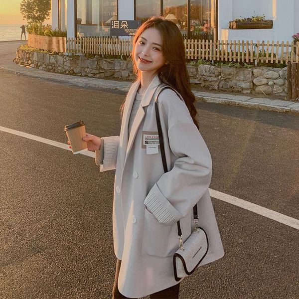 women's two piece pants fried street suit jacket female spring and autumn 2021 loose personality all-match small simple ladies, White
women's two piece pants fried street suit jacket female spring and autumn 2021 loose personality all-match small simple ladies, White