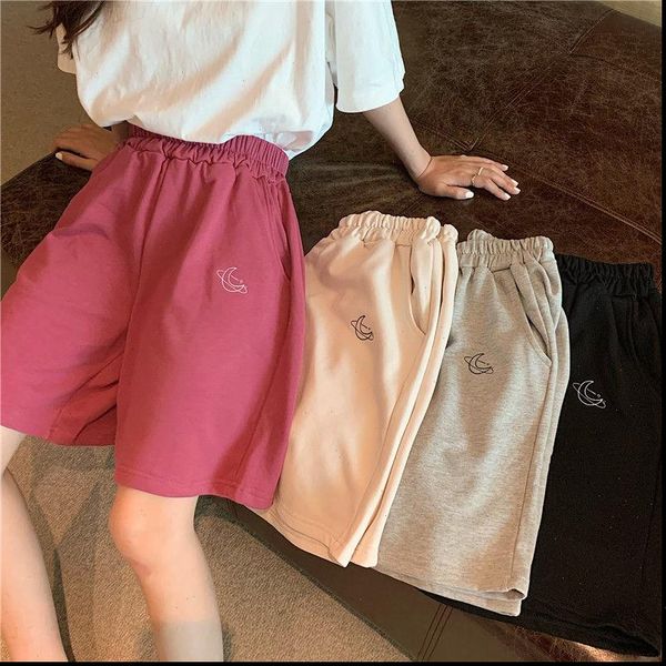 womens shorts casual loose oversize women solid embroidery leisure korean style elastic sweatpants pockets wide leg short pants, White;black
womens shorts casual loose oversize women solid embroidery leisure korean style elastic sweatpants pockets wide leg short pants, White;black