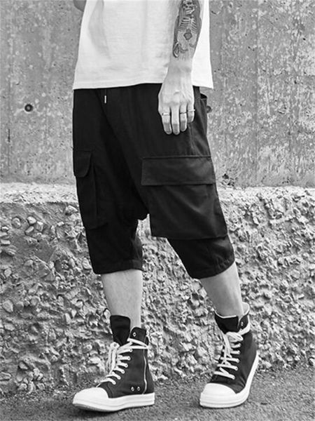 men's pants beat summer japanese big pocket decoration hong kong wind size seven-point hanging crotch, Black
men's pants beat summer japanese big pocket decoration hong kong wind size seven-point hanging crotch, Black