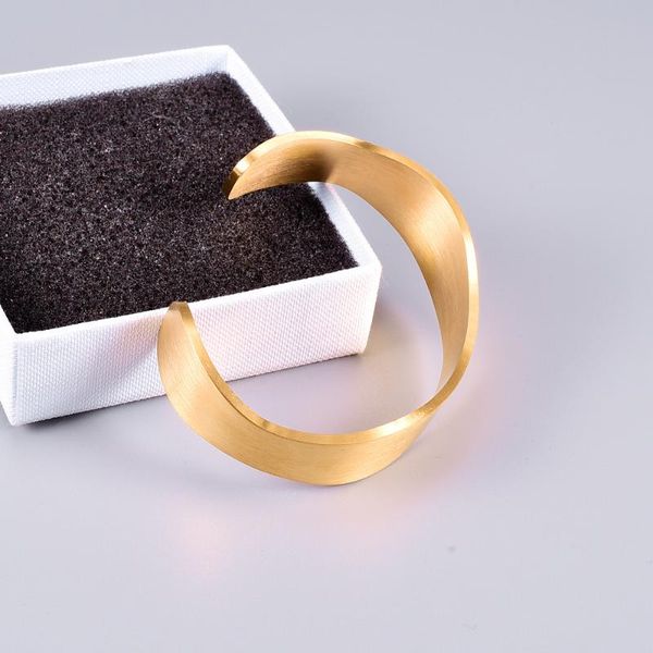 bangle high polished gold color cuff bangles women accessoires stainless steel no fade braceles wholesale gift, Black
bangle high polished gold color cuff bangles women accessoires stainless steel no fade braceles wholesale gift, Black