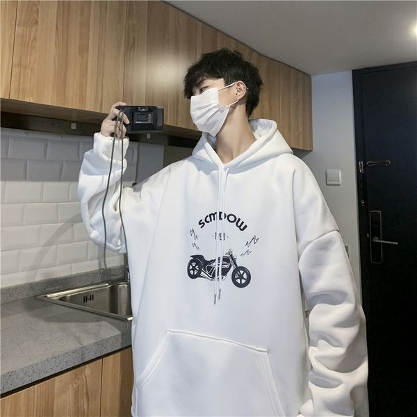 lazy wind sweater men's autumn loose personality literary couple versatile handsome student hooded jacket, Black
lazy wind sweater men's autumn loose personality literary couple versatile handsome student hooded jacket, Black