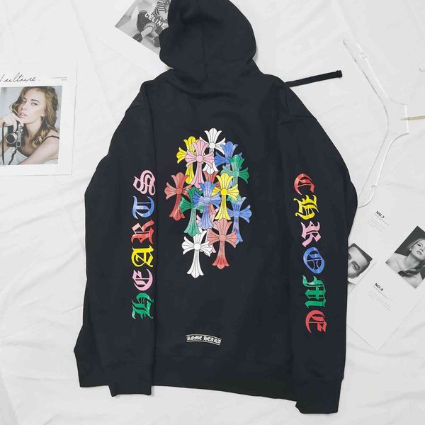 hoodies c * h gram -- 2021 color cross printed hoodie, men's and women's loose hooded jacket, Black
hoodies c * h gram -- 2021 color cross printed hoodie, men's and women's loose hooded jacket, Black