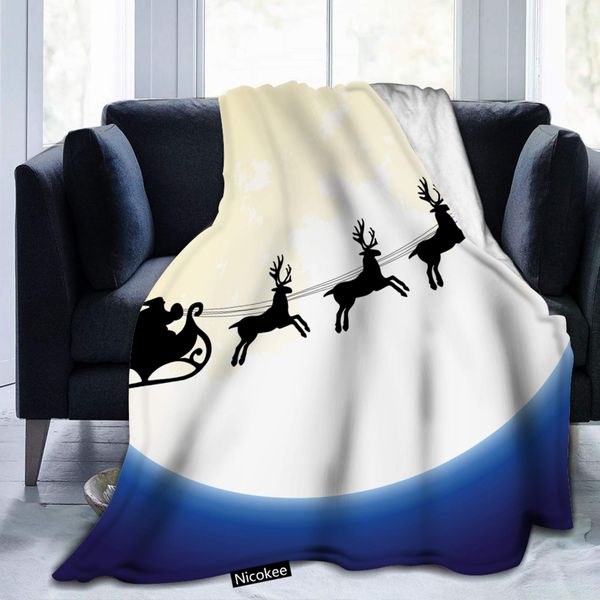 flannel fleece blanket santa claus sit on deer cart flying across moon blue throw blankets for bed couch chair and sofa
flannel fleece blanket santa claus sit on deer cart flying across moon blue throw blankets for bed couch chair and sofa