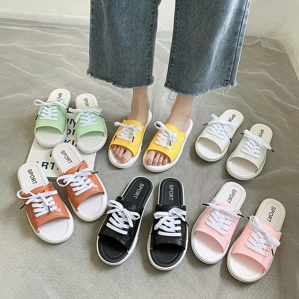 slippers style for women's outer wear korean semi-trailer flat-bottomed outdoor lazy beach strappy sandals and, Black
slippers style for women's outer wear korean semi-trailer flat-bottomed outdoor lazy beach strappy sandals and, Black