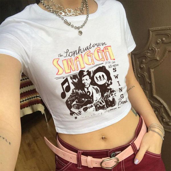 women's t-shirt vintage letter graphic crop women summer short sleeve o neck harajuku cotton y2k female casual slim t shirt 20, White
women's t-shirt vintage letter graphic crop women summer short sleeve o neck harajuku cotton y2k female casual slim t shirt 20, White