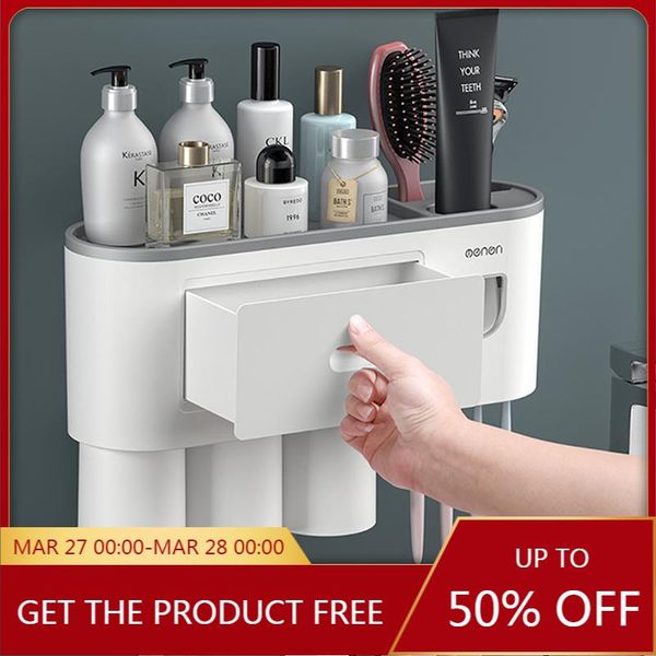 bath accessory set baispo magnetic toothbrush holder bathroom accessories automatic toothpaste squeezer dispenser for home sets storage
bath accessory set baispo magnetic toothbrush holder bathroom accessories automatic toothpaste squeezer dispenser for home sets storage