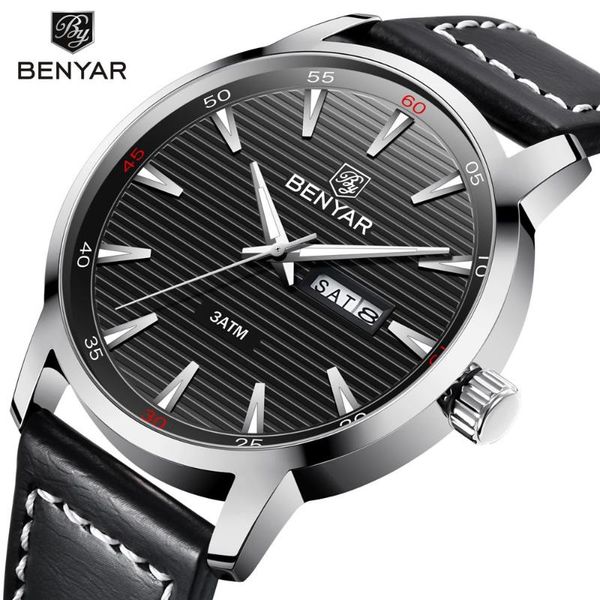 wristwatches benyar luxury quartz watch men waterproof business leather wrist clock male relojes hombre hodinky erkek kol saati, Slivery;brown
wristwatches benyar luxury quartz watch men waterproof business leather wrist clock male relojes hombre hodinky erkek kol saati, Slivery;brown