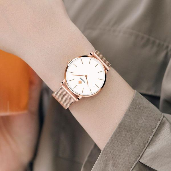 wristwatches wwoor 2021 fashion rose gold women bracelet watches for simple ultra-thin casual ladies gifts relogio feminino, Slivery;brown
wristwatches wwoor 2021 fashion rose gold women bracelet watches for simple ultra-thin casual ladies gifts relogio feminino, Slivery;brown