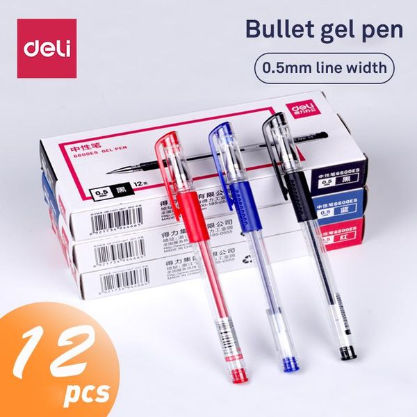 gel pens deli pen 0.5 black red blue water-based carbon signature learning office supplies
gel pens deli pen 0.5 black red blue water-based carbon signature learning office supplies