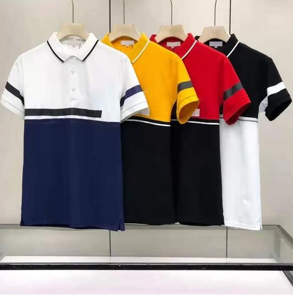 designer men's polos luxury summer mens women color collision polo shirt fashion double bead brand boutique solid short tees, White;black
designer men's polos luxury summer mens women color collision polo shirt fashion double bead brand boutique solid short tees, White;black