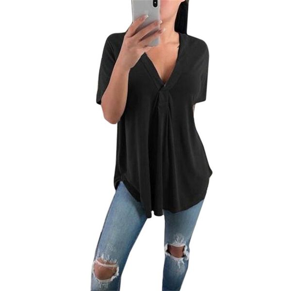 women's blouses & shirts women blouse shirt summer short sleeve v-neck casual chemisier femme blusas mujer de moda, White 
women's blouses & shirts women blouse shirt summer short sleeve v-neck casual chemisier femme blusas mujer de moda, White