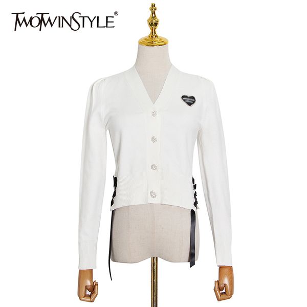 side bandage lace up sweater for women v neck long sleeve casual short knitted cardigans female fashion autumn 210524, White
side bandage lace up sweater for women v neck long sleeve casual short knitted cardigans female fashion autumn 210524, White