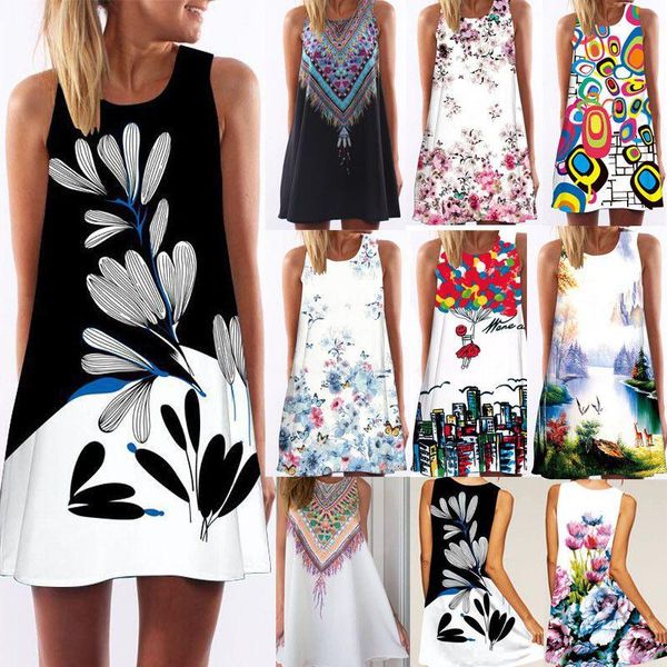 casual dresses vintage summer beach sleeveless sundress 3d floral print bohe women mini dress o-neck fashion, Black;gray
casual dresses vintage summer beach sleeveless sundress 3d floral print bohe women mini dress o-neck fashion, Black;gray