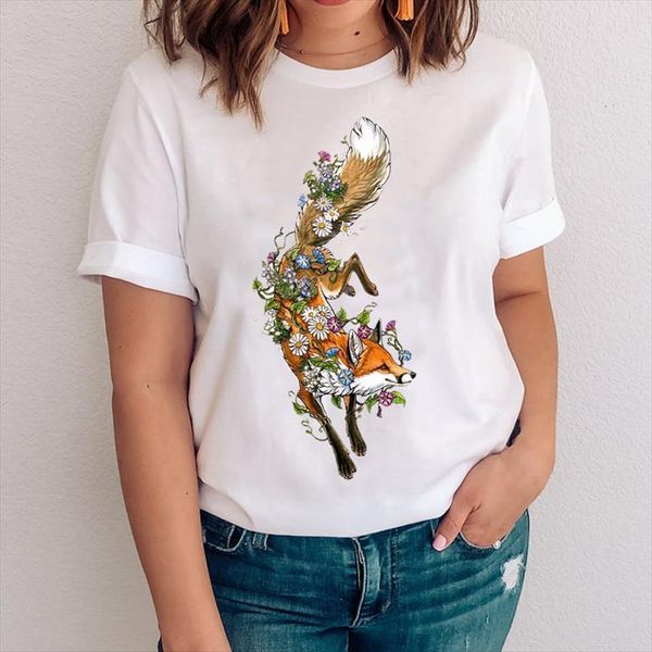 and women graphic floral flower mens printing spring summer fox face animal clothes lady clothing tees print female t, White;black
and women graphic floral flower mens printing spring summer fox face animal clothes lady clothing tees print female t, White;black