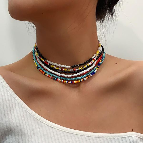 chokers 7 pcs/set personality mixed color beaded chain choker necklace fashion ethnic style handmade hit bead set, Golden;silver
chokers 7 pcs/set personality mixed color beaded chain choker necklace fashion ethnic style handmade hit bead set, Golden;silver