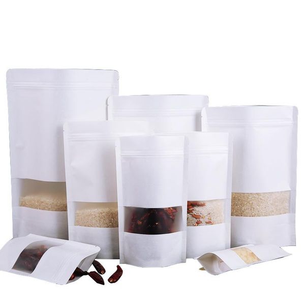 gift wrap 10pcs diy multi size white window kraft paper bag self-sealing melon seeds&tea leaf&frosted red date packaging can be custom
gift wrap 10pcs diy multi size white window kraft paper bag self-sealing melon seeds&tea leaf&frosted red date packaging can be custom