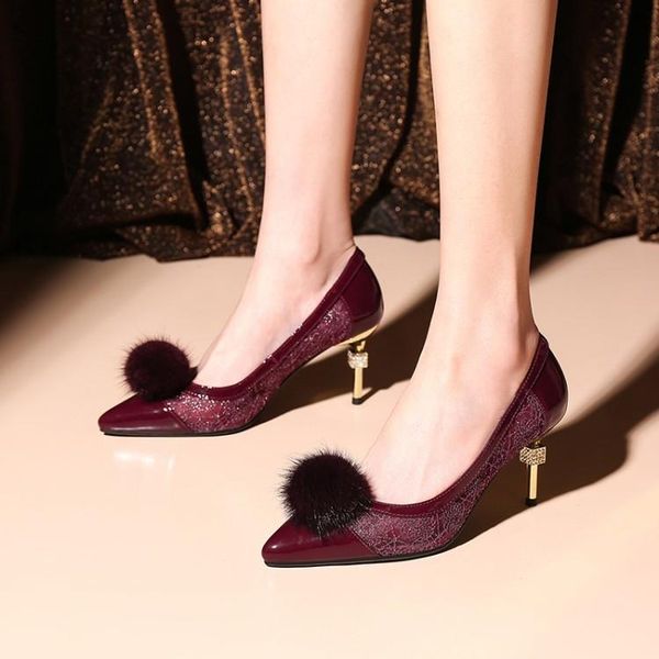 dress shoes pointed toe genuine leather wonen pumps fashion women thin heels women's wedding party size 33-41, Black
dress shoes pointed toe genuine leather wonen pumps fashion women thin heels women's wedding party size 33-41, Black