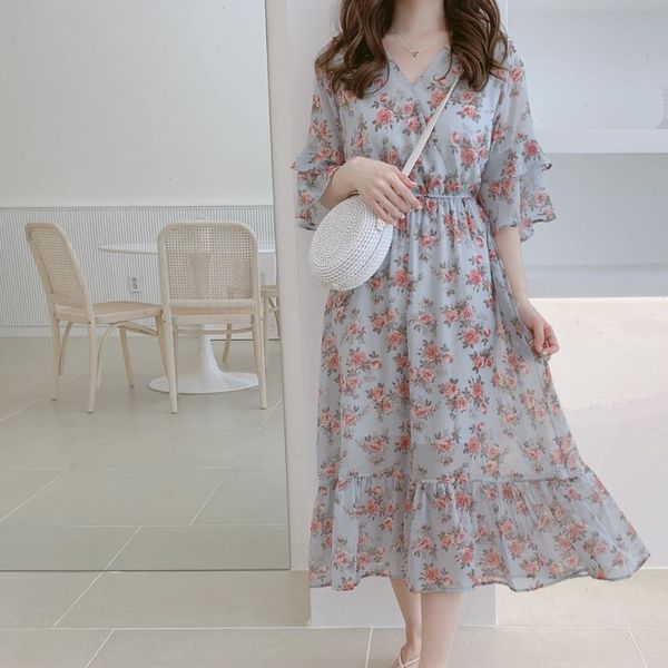 womens dresses plus size summer dress girls boho party female vintage chiffon blue pink print short sleeve women longrobe vestido, Black;gray
womens dresses plus size summer dress girls boho party female vintage chiffon blue pink print short sleeve women longrobe vestido, Black;gray