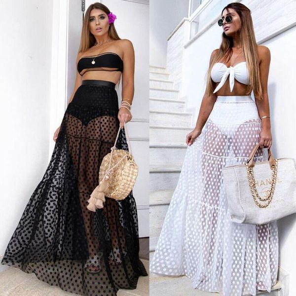 skirts womens see through high waist dot skirt women bikini cover up swimwear sheer mesh beach maxi wrap long, Black
skirts womens see through high waist dot skirt women bikini cover up swimwear sheer mesh beach maxi wrap long, Black