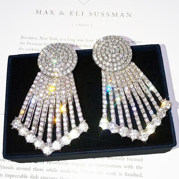 dangle & chandelier crystal earrings for women big stud korean banquet queen shining wedding jewelry accessories gold gift, Silver
dangle & chandelier crystal earrings for women big stud korean banquet queen shining wedding jewelry accessories gold gift, Silver