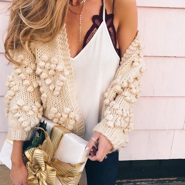 women's sweaters hairball cute knitted women sweater casual long sleeve pink female cardigan 2021 autumn winter loose outerwear coats, White;black
women's sweaters hairball cute knitted women sweater casual long sleeve pink female cardigan 2021 autumn winter loose outerwear coats, White;black