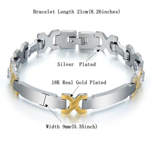 link, chain mens bracelet 316l stainless steel silver color link bracelets for men wholesale jewelry 9mm, Black
link, chain mens bracelet 316l stainless steel silver color link bracelets for men wholesale jewelry 9mm, Black