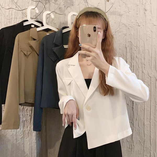 women's suits & blazers white suit coat women's spring and autumn 2021 french design sense small short clothes fashion, White;black
women's suits & blazers white suit coat women's spring and autumn 2021 french design sense small short clothes fashion, White;black
