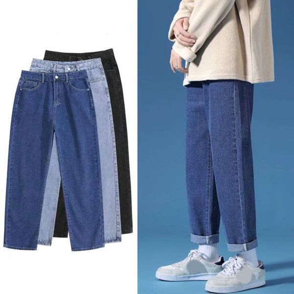 men's jeans s-5xl plus size men autumn solid straight male denim pants fashion loose wide leg cowboy streetwear korean trousers 2021, Blue
men's jeans s-5xl plus size men autumn solid straight male denim pants fashion loose wide leg cowboy streetwear korean trousers 2021, Blue