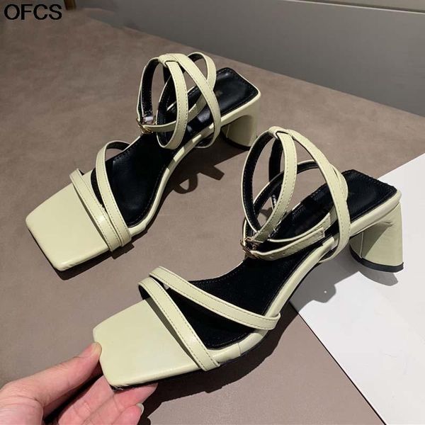 women sandals ankle buckle strap square heels sliders pu leather open toe casual pumps shoes size 39, Black
women sandals ankle buckle strap square heels sliders pu leather open toe casual pumps shoes size 39, Black