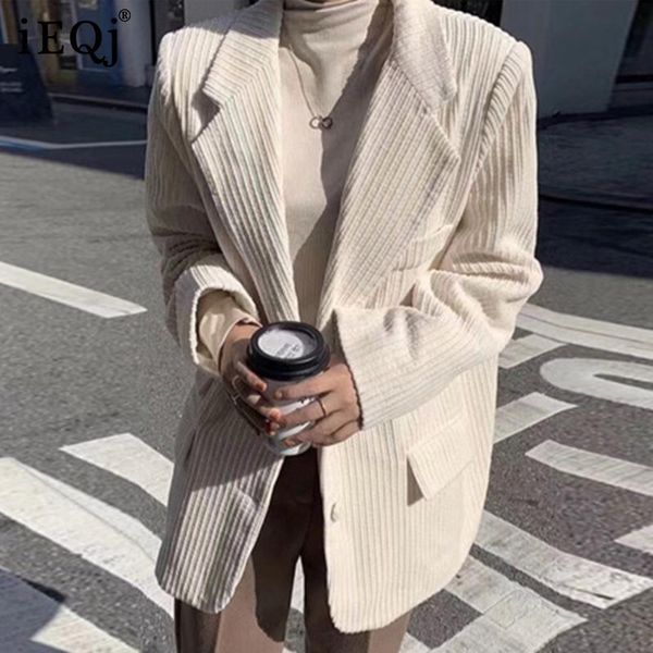 women's suits & blazers ieqj women casual corduroy white small blazer lapel long sleeve loose fit jacket fashion tide spring autumn 202, White;black
women's suits & blazers ieqj women casual corduroy white small blazer lapel long sleeve loose fit jacket fashion tide spring autumn 202, White;black