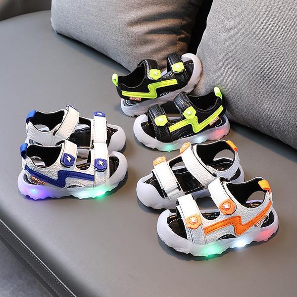 sandals size 21-30 baby toddler glowing shoes kids fashion led luminous sandalias boys slippers girls sneakers with beach, Black;red
sandals size 21-30 baby toddler glowing shoes kids fashion led luminous sandalias boys slippers girls sneakers with beach, Black;red