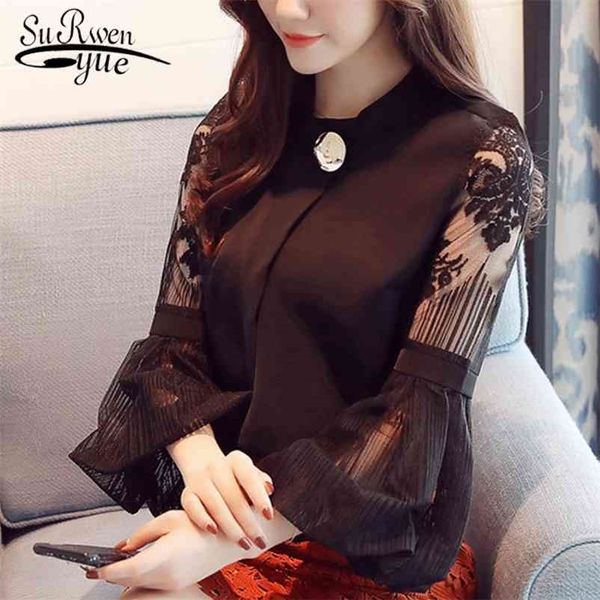 fashion chiffon women's clothing lantern long sleeve black women blouse shirt sweet stand neck feminine blusas d79 30 210323, White
fashion chiffon women's clothing lantern long sleeve black women blouse shirt sweet stand neck feminine blusas d79 30 210323, White