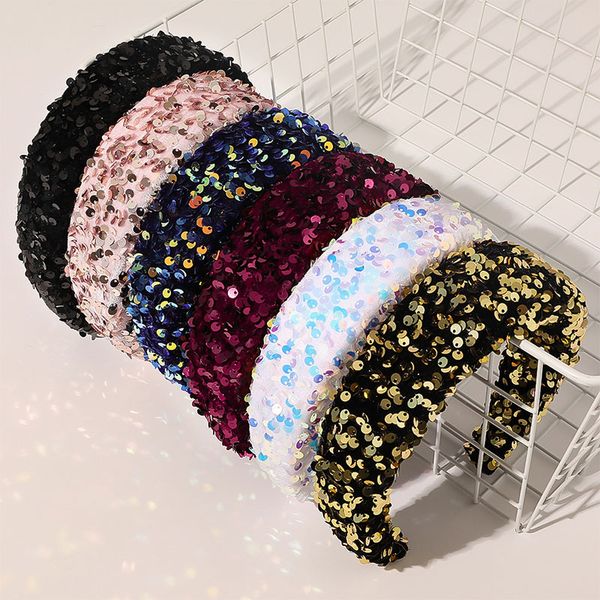 sponge hair hoop hairbands glitter head hoop fish scale sequins shining headband hairbands hair accessories wide thick headdress, Silver
sponge hair hoop hairbands glitter head hoop fish scale sequins shining headband hairbands hair accessories wide thick headdress, Silver
