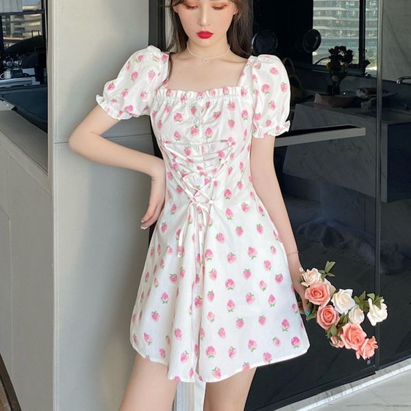 casual dresses strawberry women elegant boho beach fairy mini summer korean japan style bandage party for 2021 crtp, Black;gray
casual dresses strawberry women elegant boho beach fairy mini summer korean japan style bandage party for 2021 crtp, Black;gray