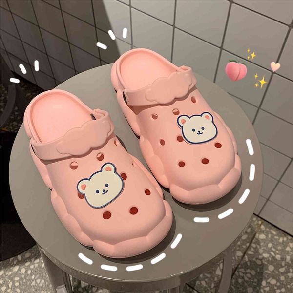 slippers summer for beach diy hole shoes cartoon bear women's antislip soft cloud sole holiday female flipflop sandals o6m3, Black
slippers summer for beach diy hole shoes cartoon bear women's antislip soft cloud sole holiday female flipflop sandals o6m3, Black
