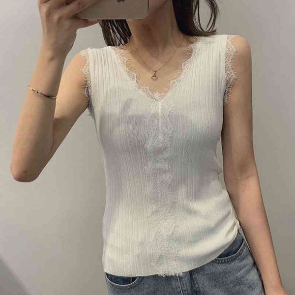 women's tanks & camis summer fashion knitted tank women lace lacework patchwork sleeveless woman clothes camiseta tirante, White
women's tanks & camis summer fashion knitted tank women lace lacework patchwork sleeveless woman clothes camiseta tirante, White