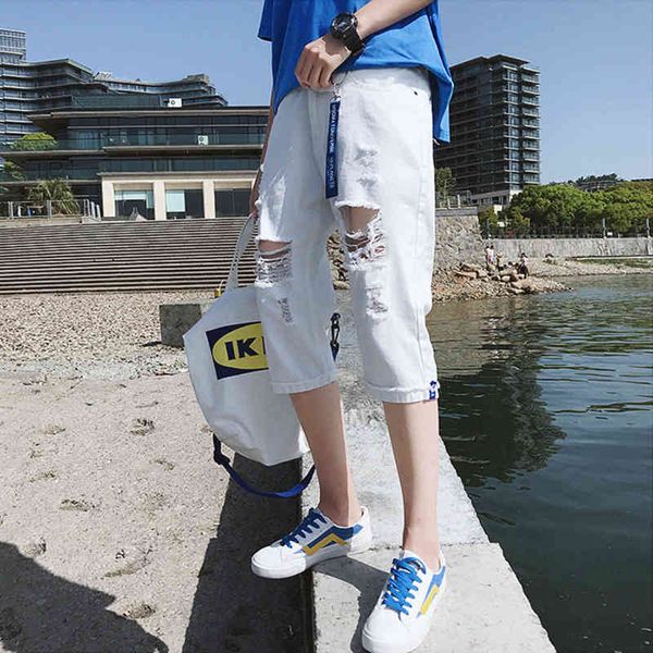 men's jeans summer style men's denim shorts teenagers japanese trend fashion beggars ripped casual teenager cropped pants ks8a, Blue
men's jeans summer style men's denim shorts teenagers japanese trend fashion beggars ripped casual teenager cropped pants ks8a, Blue