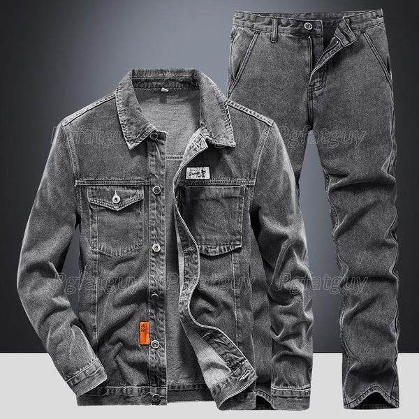 men's tracksuits gray fashion sets casual slim long sleeve denim jacket and jeans spring autumn male clothing size -4xl two piece set
men's tracksuits gray fashion sets casual slim long sleeve denim jacket and jeans spring autumn male clothing size -4xl two piece set