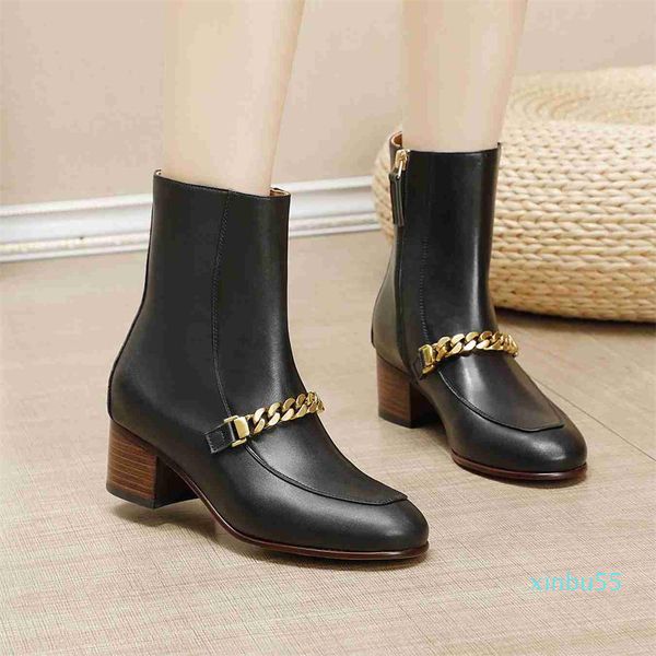designer shoes luxury boots high heels women chain leather boot letters autumn winter fashion thick heel martin, Black
designer shoes luxury boots high heels women chain leather boot letters autumn winter fashion thick heel martin, Black